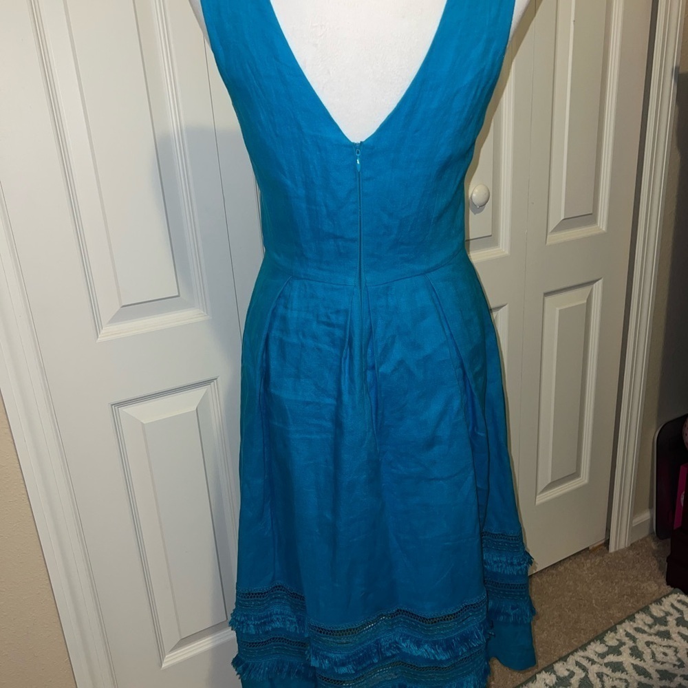 Blue Sleeveless Kids Dress - Picture 2 of 3